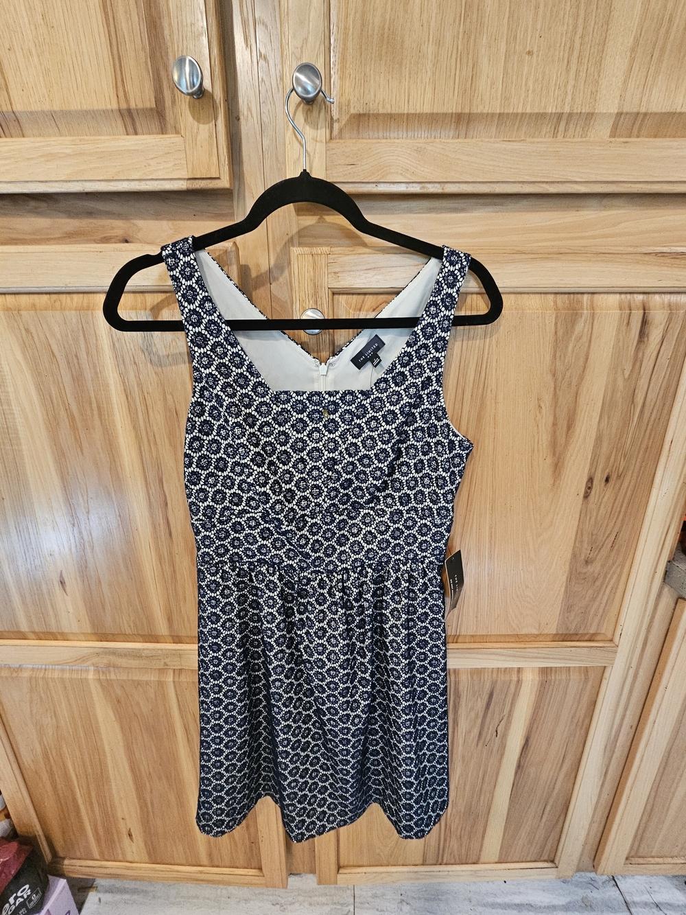 The Limited Navy & White Printed Midi Dress